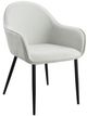 Coaster® Emma 2-Piece Black/Fog Grey Upholstered Dining Arm Chair Set-0