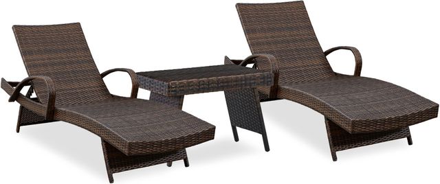 Signature Design by Ashley® Kantana 3-Piece Brown Outdoor Seating Set-0