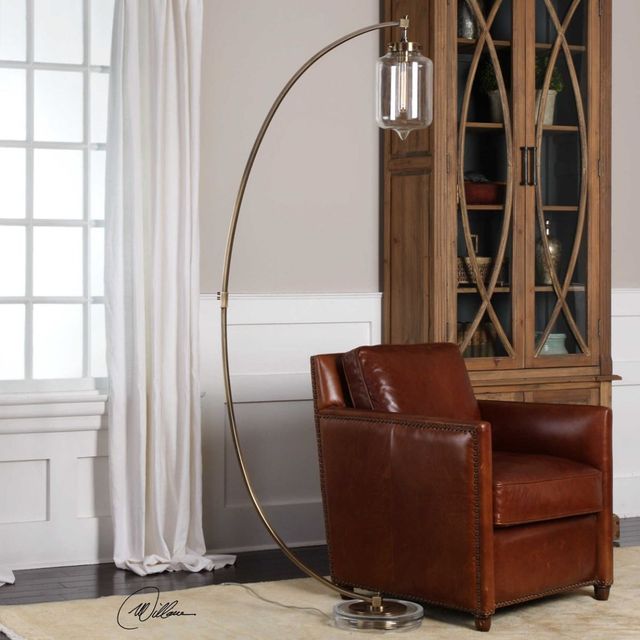 Uttermost Revere Gold Curved Floor Lamp-2