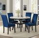 New Classic® Home Furnishings Celeste Marble Top Round Dining Table with Espresso Base-1