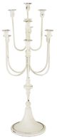 A & B Home White Iron 11-Light Candelabra Candle Holder-0