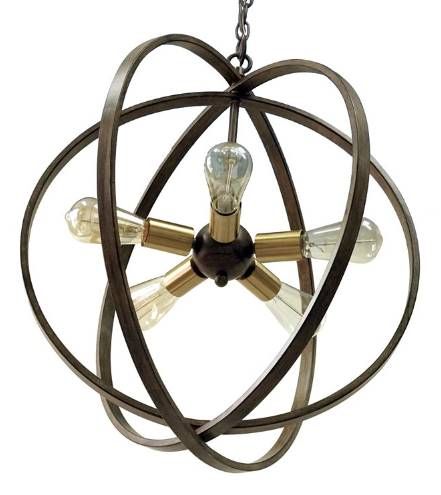 YHD Taos Western Bronze 5-Light Chandelier-1
