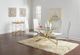 Coaster® Beckham Chanel Glass Top Dining Table with Brass Base-4