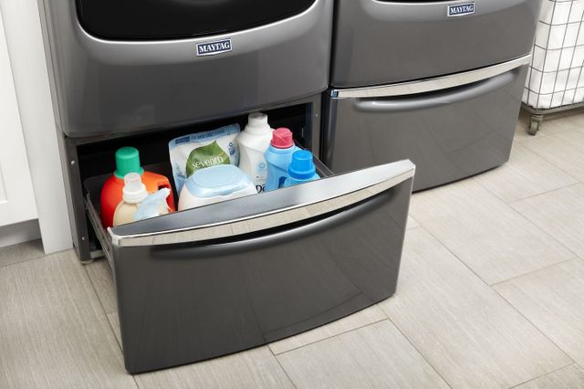 Maytag® 15.5" Gray Laundry Pedestal with Storage-6