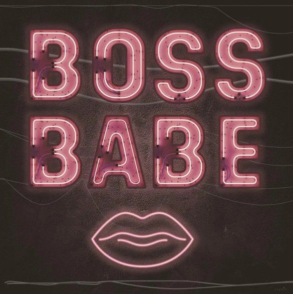 Classy Art Neon Boss Babe by Sophie Six Wall Art-0