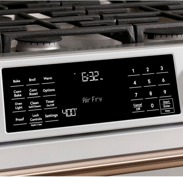 Café™ 30" Stainless Steel Smart Slide-In Dual Fuel Range with Warming Drawer-7