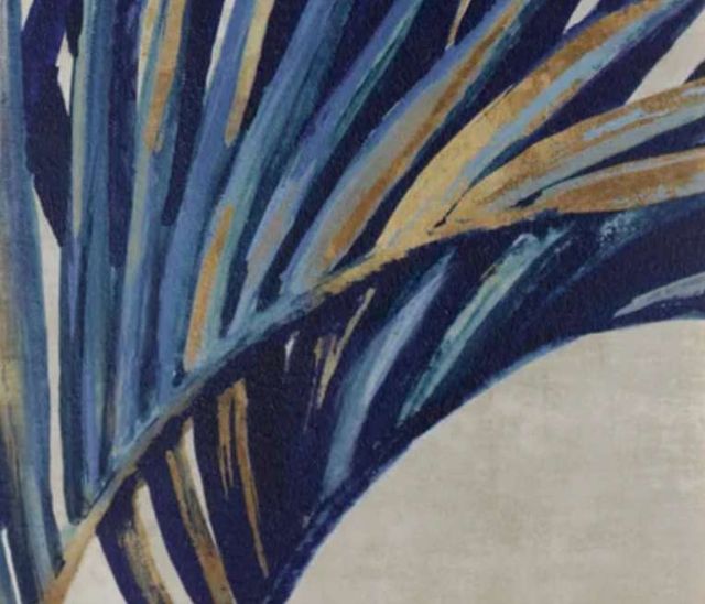 Stylecraft Arching Palm I Blue/Dark Blue/Gold Wall Art -1