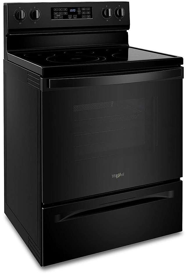 Whirlpool® 30" Black Freestanding Electric Range with 5-in-1 Air Fry Oven-1