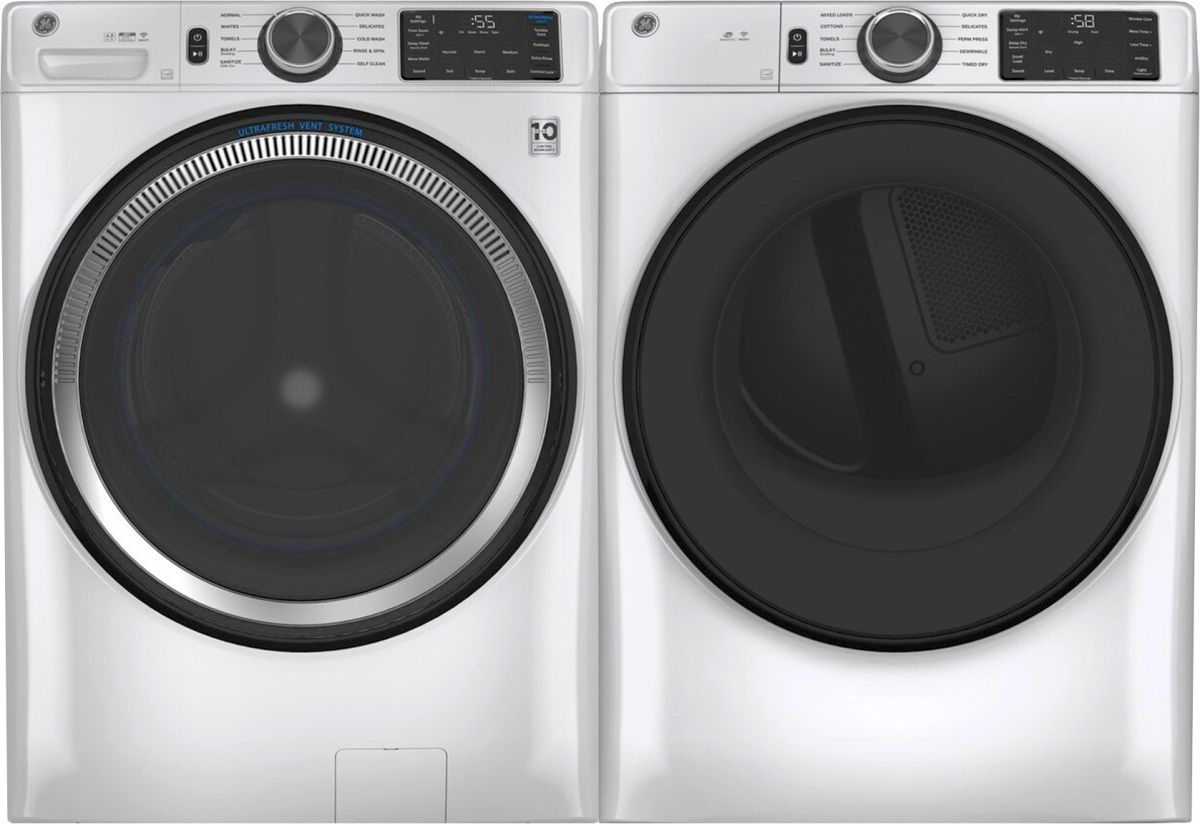 GE® White Front Load Laundry Pair