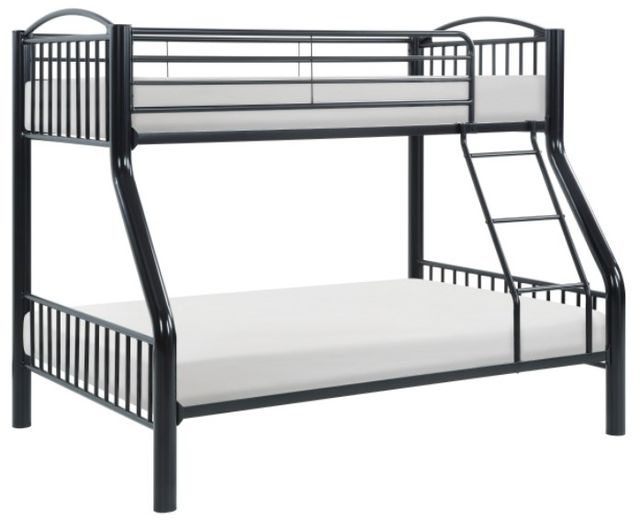 Mazin Furniture Beckett Black Twin Over Full Bunk Bed-0