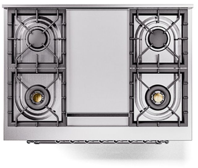 Ilve® Nostalgie II Series 36" Glossy Black Pro Style Dual Fuel Range-2
