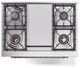 Ilve® Nostalgie II Series 36" Glossy Black Pro Style Dual Fuel Range-2