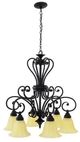 YHD Florence Sierra Slate Downward 6-Light Chandelier-0