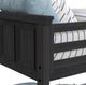 Elements International Hampton Kids Charcoal Youth Twin/Twin Bunk Bed with Ladder and Trundle-3