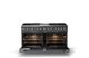 Viking® 5 Series 60" Cast Black Pro Style Dual Fuel (NG) Range with Polished Chrome Trim-1