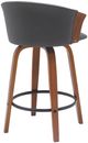 Armen Living Diana Gray/Walnut Swivel Bar Stool-2