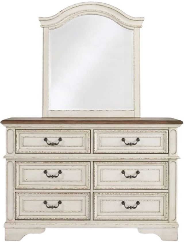 Signature Design by Ashley® Realyn Chipped White Dresser and Mirror-1