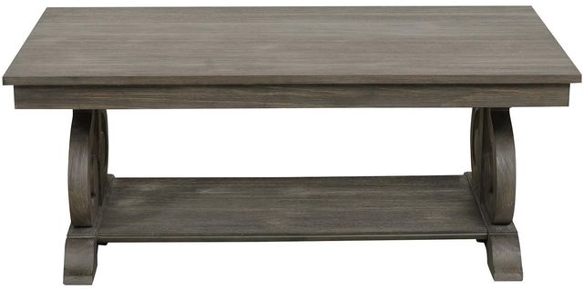 Homelegance® Toulon Distressed Dark Oak Cocktail Table-2