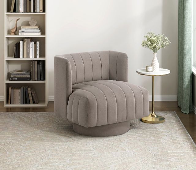 Homelegance® Joyce Taupe Swivel Chair-1