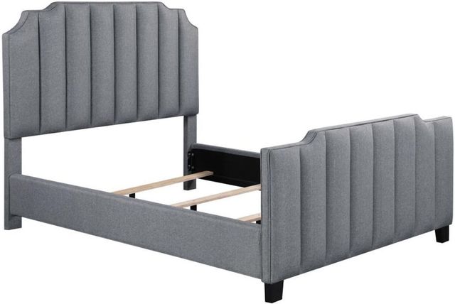Coaster® Fiona Light Grey Upholstered Panel Bed-1