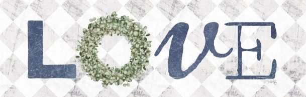 Classy Art Love with Eucalyptus Wreath I by Marla Rae Wall Art-2