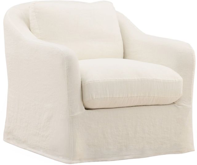 Dovetail Furniture Ama Off-White Swivel Chair-0