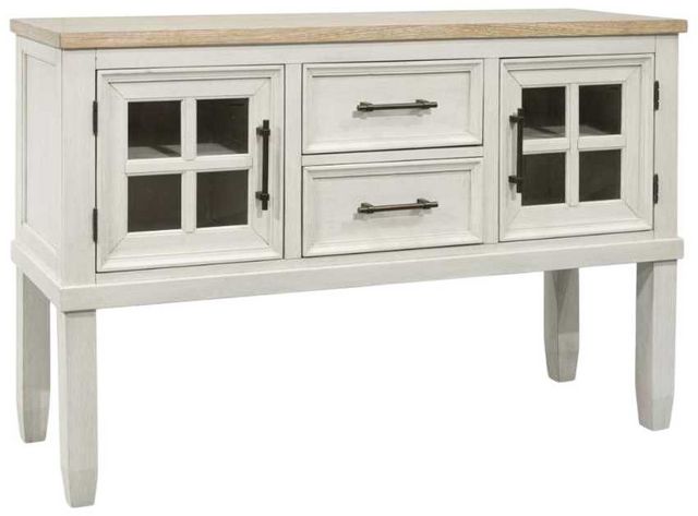 Benchcraft® Shaybrock Antique White/Brown Dining Server-0