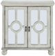 Mazin Furniture Polly Antique White Accent Chest with Mirror-0