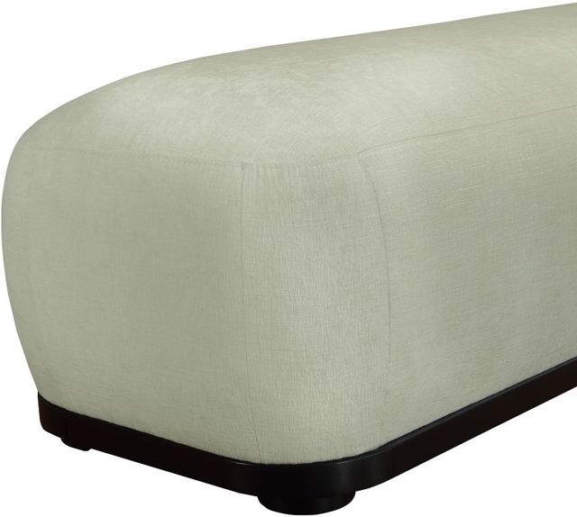 Meridian Furniture Calum Mint/Black Chenille Fabric Bench-3