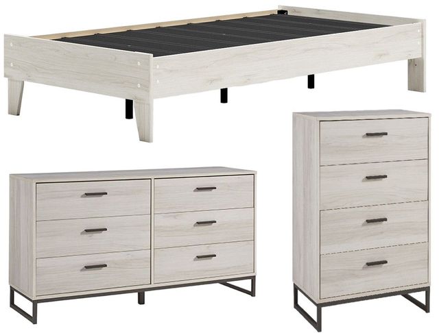 Signature Design by Ashley® Socalle 3-Piece Natural Twin Platform Bed Set-0
