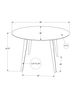Monarch Specialties Inc. Brown Walnut 48" Round Dining Table-2