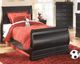 Signature Design by Ashley® Huey Vineyard Black Twin Sleigh Bed-2