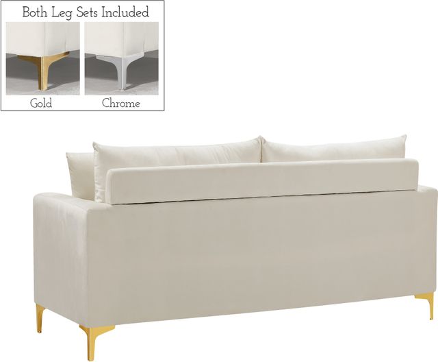 Meridian Furniture Naomi Cream Upholstered Loveseat-3