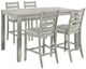 New Classic® Home Furnishings Pascal 5-Piece Driftwood Gray Counter Dining Set-0