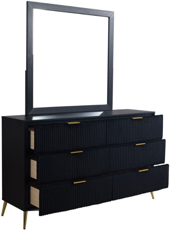 New Classic® Home Furnishings Kailani Black Dresser and Mirror-3