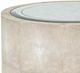 Century® Monarch Cream/Taupe Drum Table with Mirrored Top and Antique Gold Accents-1