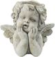 A & B Home Off White 11" Cherub Angel Planter-0