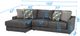 iAmerica Aurora Steel Leather Left Arm Chaise Sofa-4