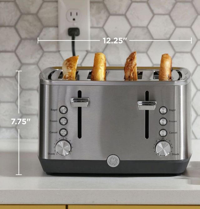 GE® 4 Slice Stainless Steel Toaster-9