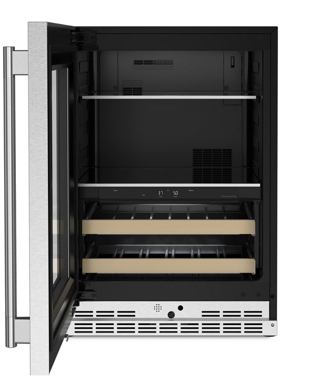 KitchenAid® 24" 4.8 Cu. Ft. PrintShield™ Stainless Steel Beverage Center -1