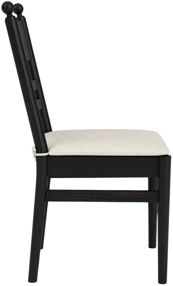 Riverside Furniture Calhoun 2-Piece Ebony Whiskey Oak Ladderback Side Chair Set-3