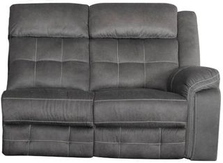 Powell® Keystone Gray Right-Arm Facing Manual Reclining Loveseat