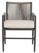 Sunset West Pietra Stone Gray Aluminum/Olefin Rope Outdoor Dining Arm Chair with Echo Ash Cushion-1