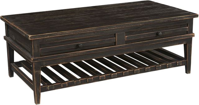 aspenhome® Reeds Farm Weathered Black Cocktail Table-0