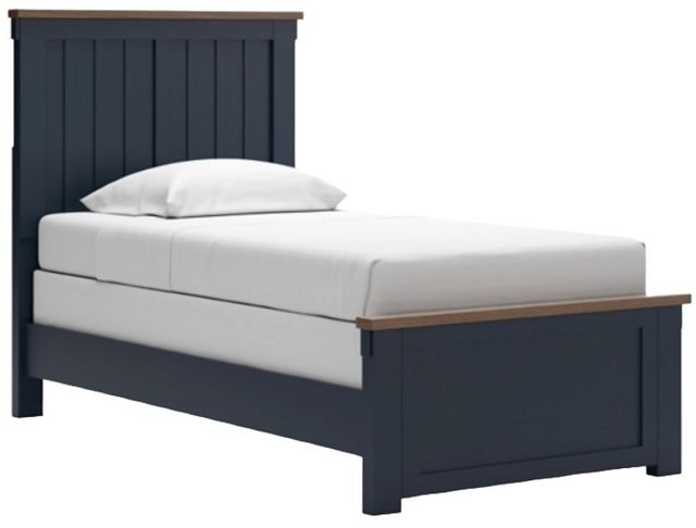 Landocken Panel Bed - Blue/Brown Landocken Panel Bed - Blue/Brown