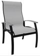 Telescope Casual Belle Isle Abalone/Black Aluminum/Fabric Outdoor Sling Supreme Arm Chair with Cape Gray Rustic Polymer Arm Accent-0