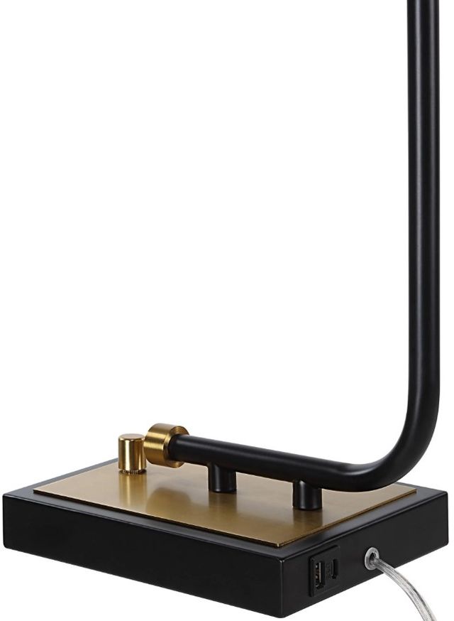 Renwil® Everren Perlato Matte Black Table Lamp-4