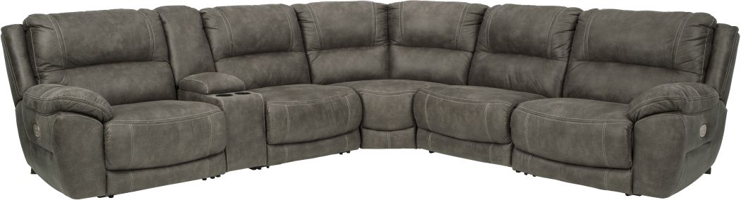 Signature Design by Ashley Cranedall 6 Piece Quarry Power Reclining Sectional Farnham s Furniture Galleries Casper Wyoming