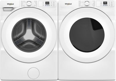 Whirlpool White Front Load Washer Electric Dryer Laundry Pair