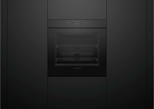 Fisher & Paykel Series 9 Minimal 30" Black Glass Single Electric Wall Oven with Self-Cleaning-2